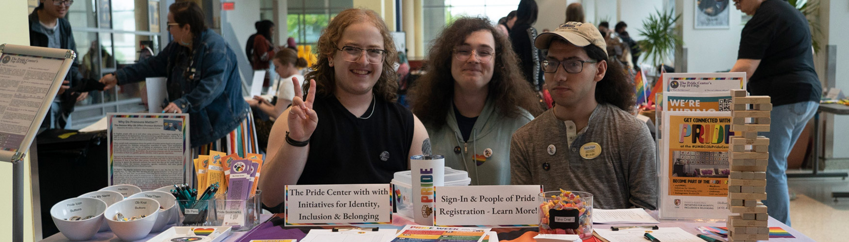 Students at Pride Center Tabling Event